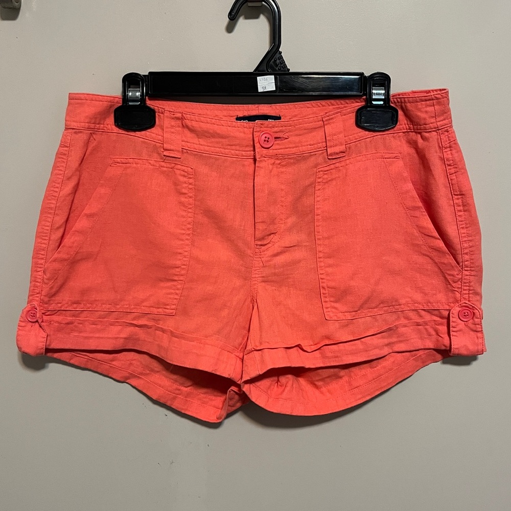 GAP Coral Women's Linen Blend Shorts, size 6